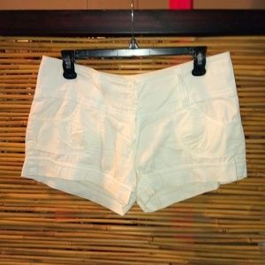 Ponytail White Cotton Summer Short Shorts 9